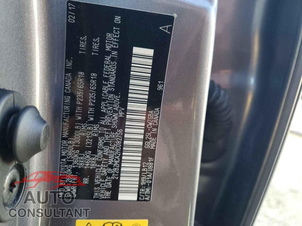 LEXUS RX350 2017 - 2T2BZMCA2HC082756