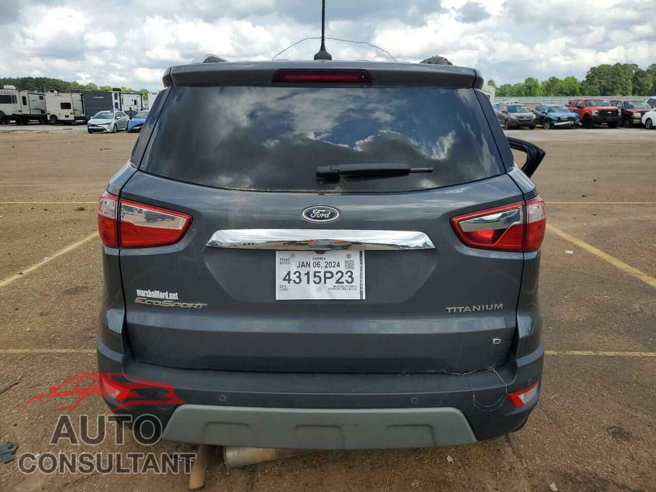 FORD ECOSPORT 2019 - MAJ6S3KL7KC285672