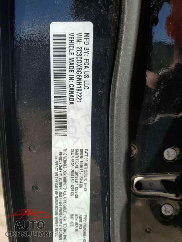 DODGE CHARGER 2022 - 2C3CDXBG6NH197221