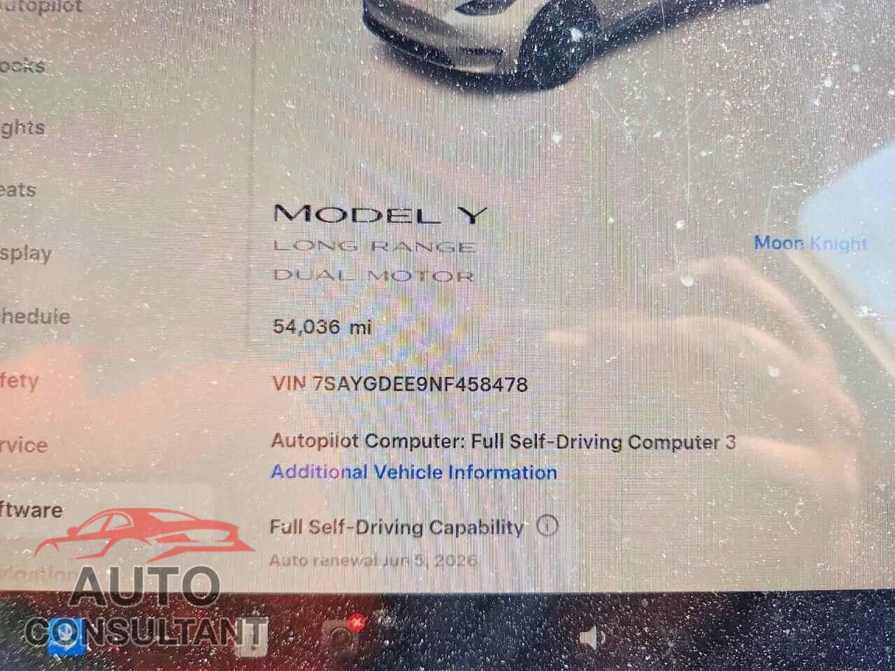 TESLA MODEL Y 2022 - 7SAYGDEE9NF458478