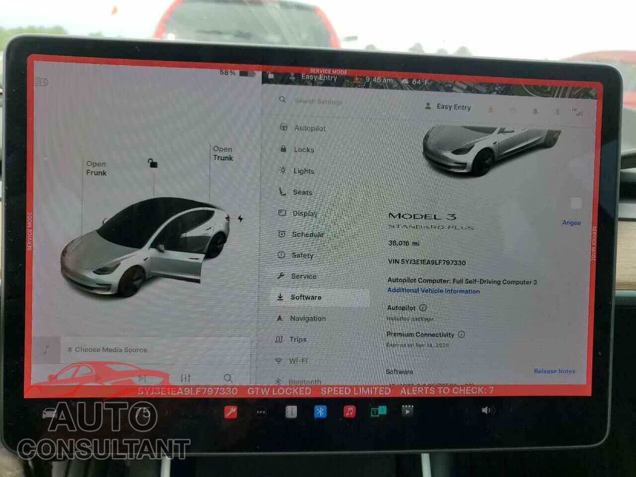 TESLA MODEL 3 2020 - 5YJ3E1EA9LF797330