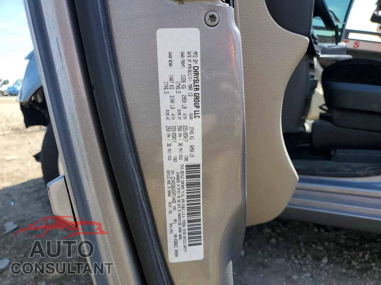 DODGE CARAVAN 2013 - 2C4RDGBGXDR714485