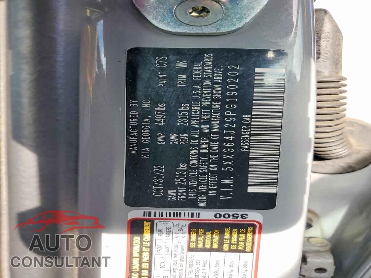 KIA K5 2023 - 5XXG64J29PG190202