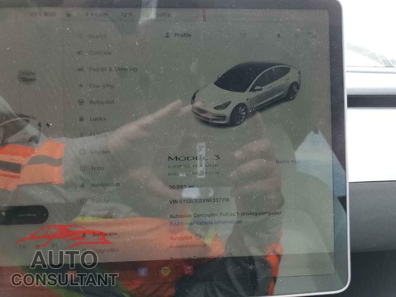 TESLA MODEL 3 2022 - 5YJ3E1EBXNF337718