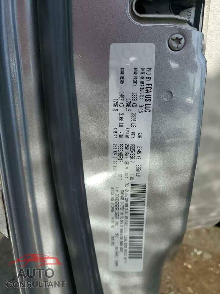 DODGE CARAVAN 2016 - 2C4RDGBG2GR136922