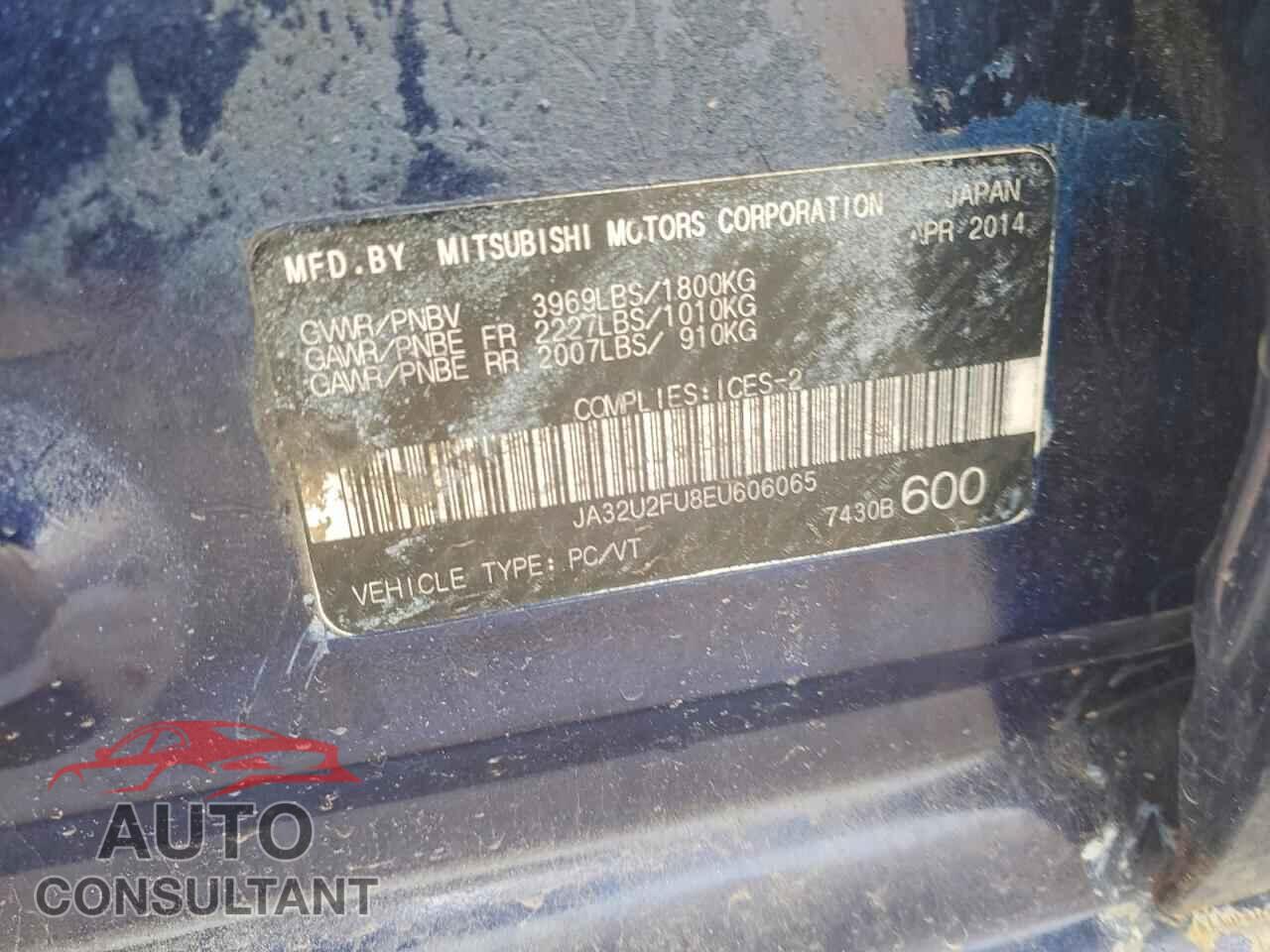 MITSUBISHI LANCER 2014 - JA32U2FU8EU606065