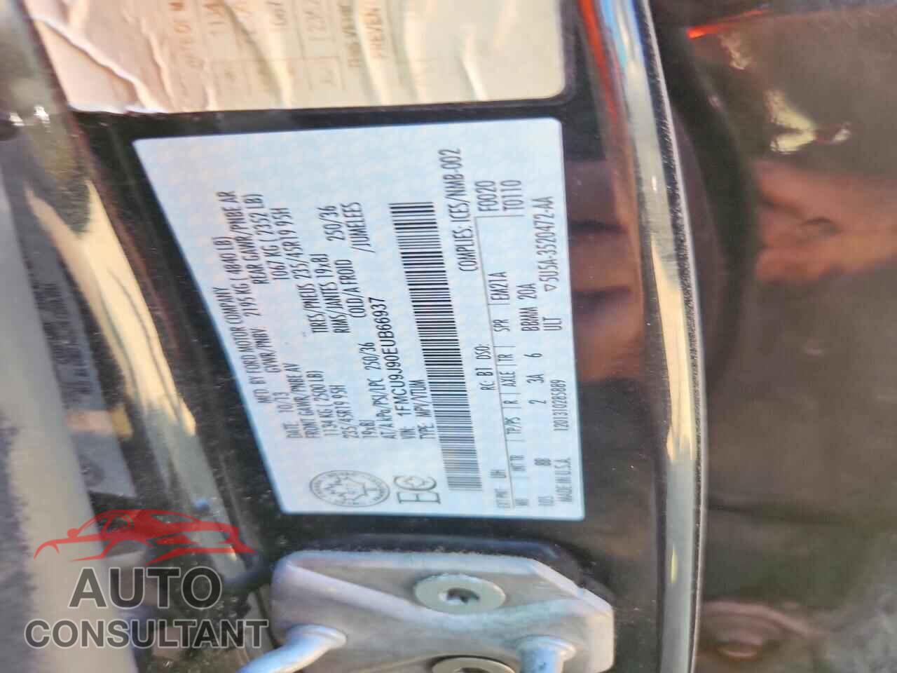 FORD ESCAPE 2014 - 1FMCU9J90EUB66937