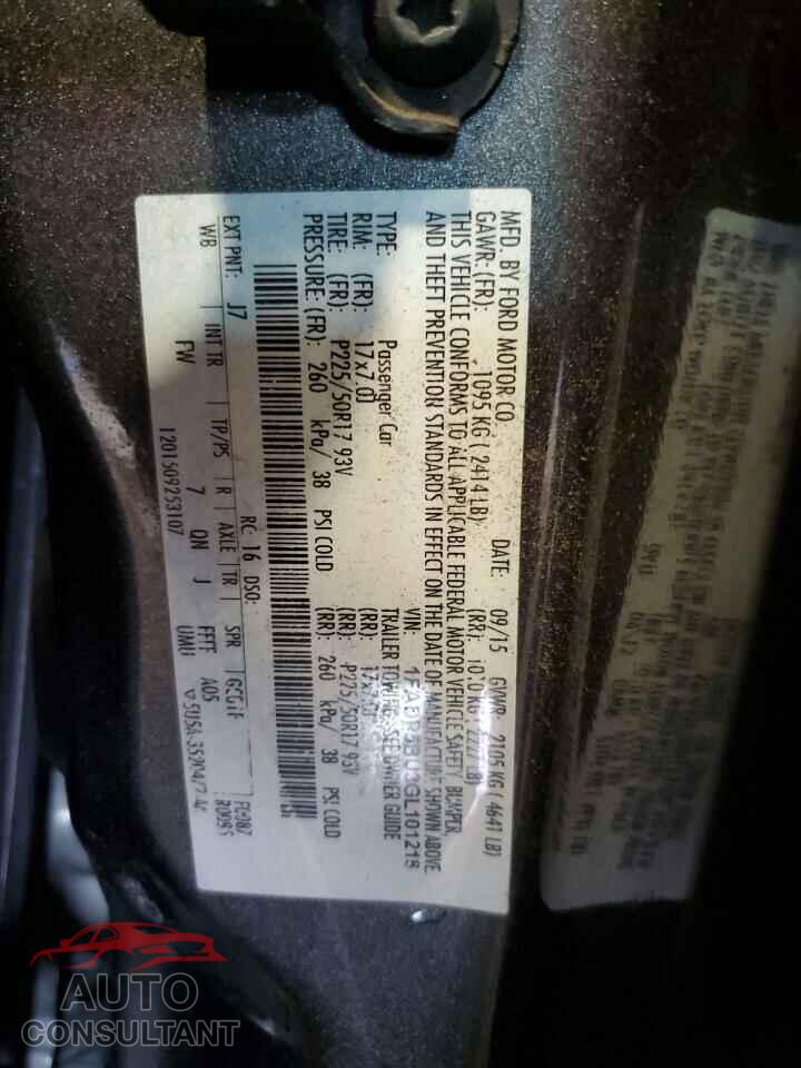 FORD CMAX 2016 - 1FADP5BU3GL101218