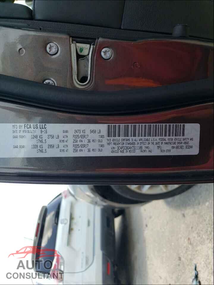 DODGE JOURNEY 2017 - 3C4PDCBG4HT511109
