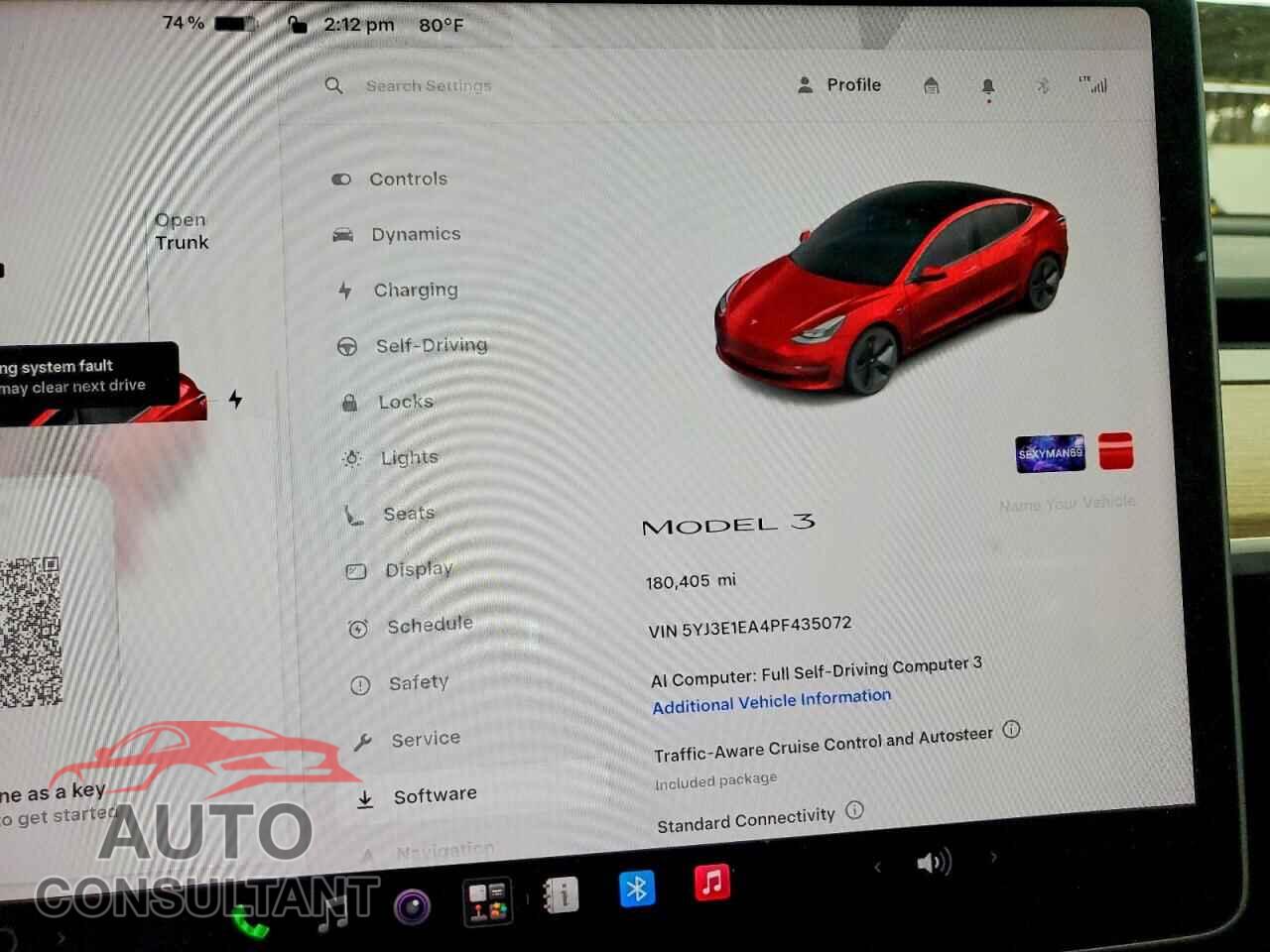 TESLA MODEL 3 2023 - 5YJ3E1EA4PF435072