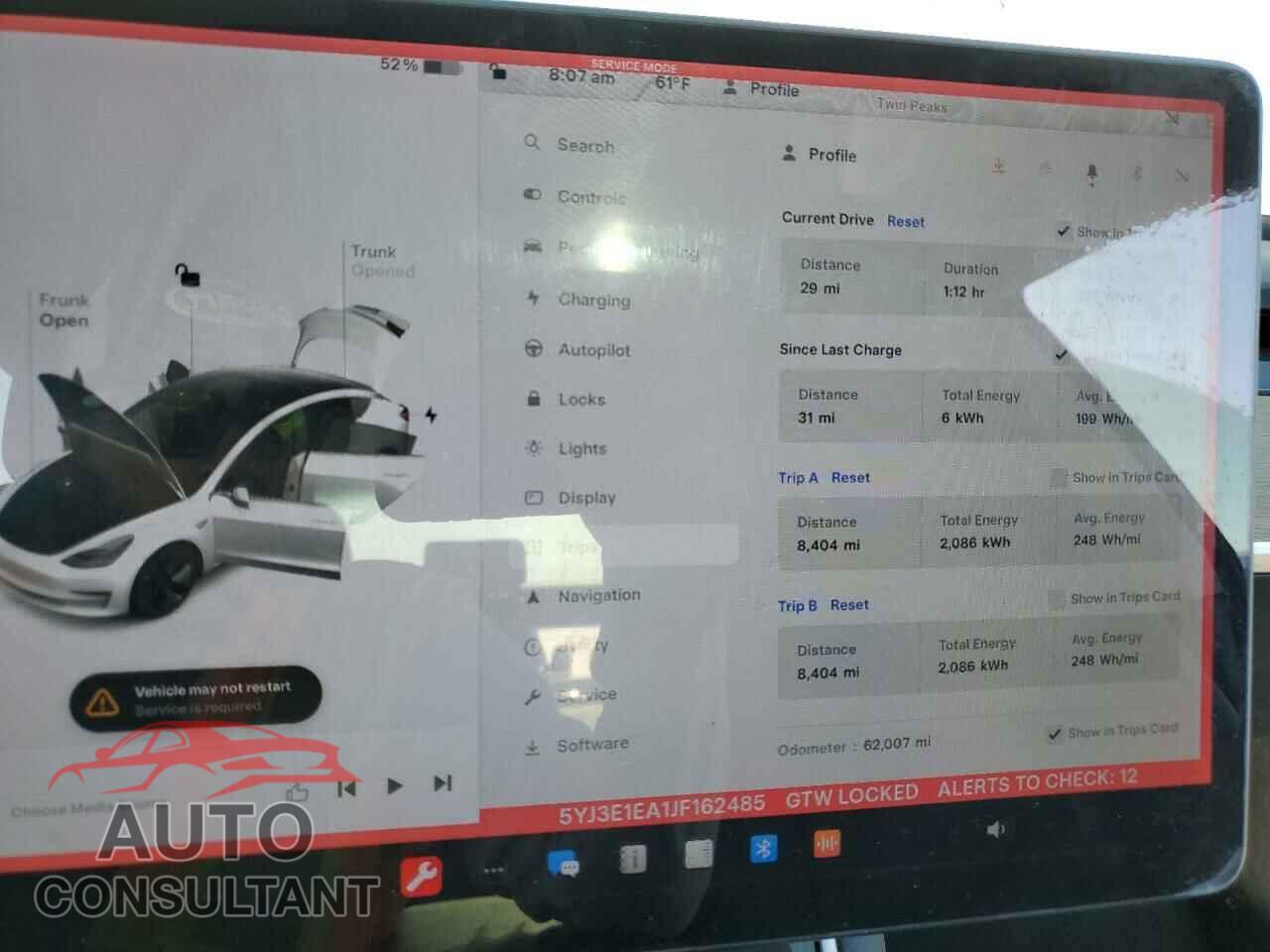 TESLA MODEL 3 2018 - 5YJ3E1EA1JF162485