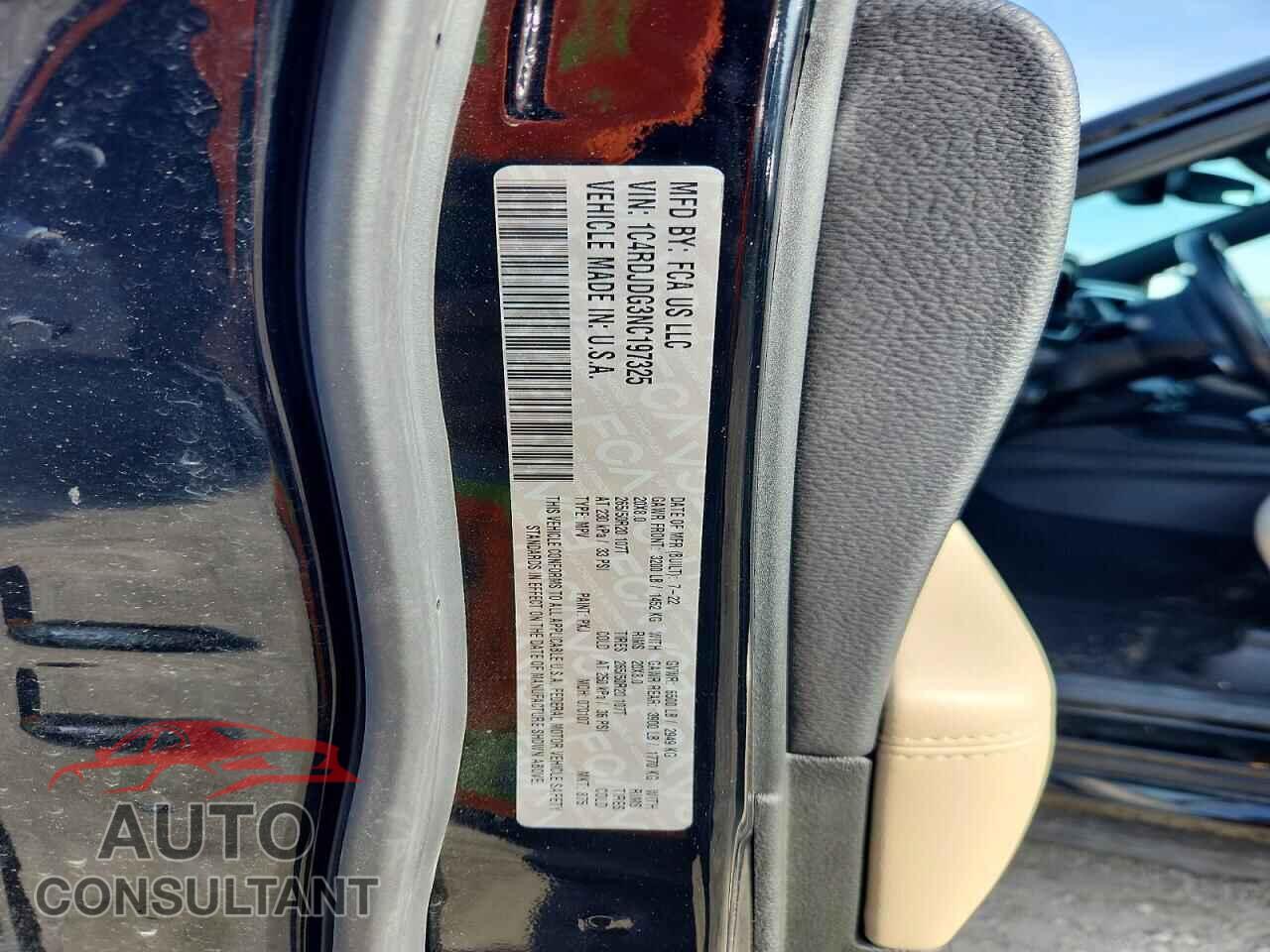 DODGE DURANGO 2022 - 1C4RDJDG3NC197325