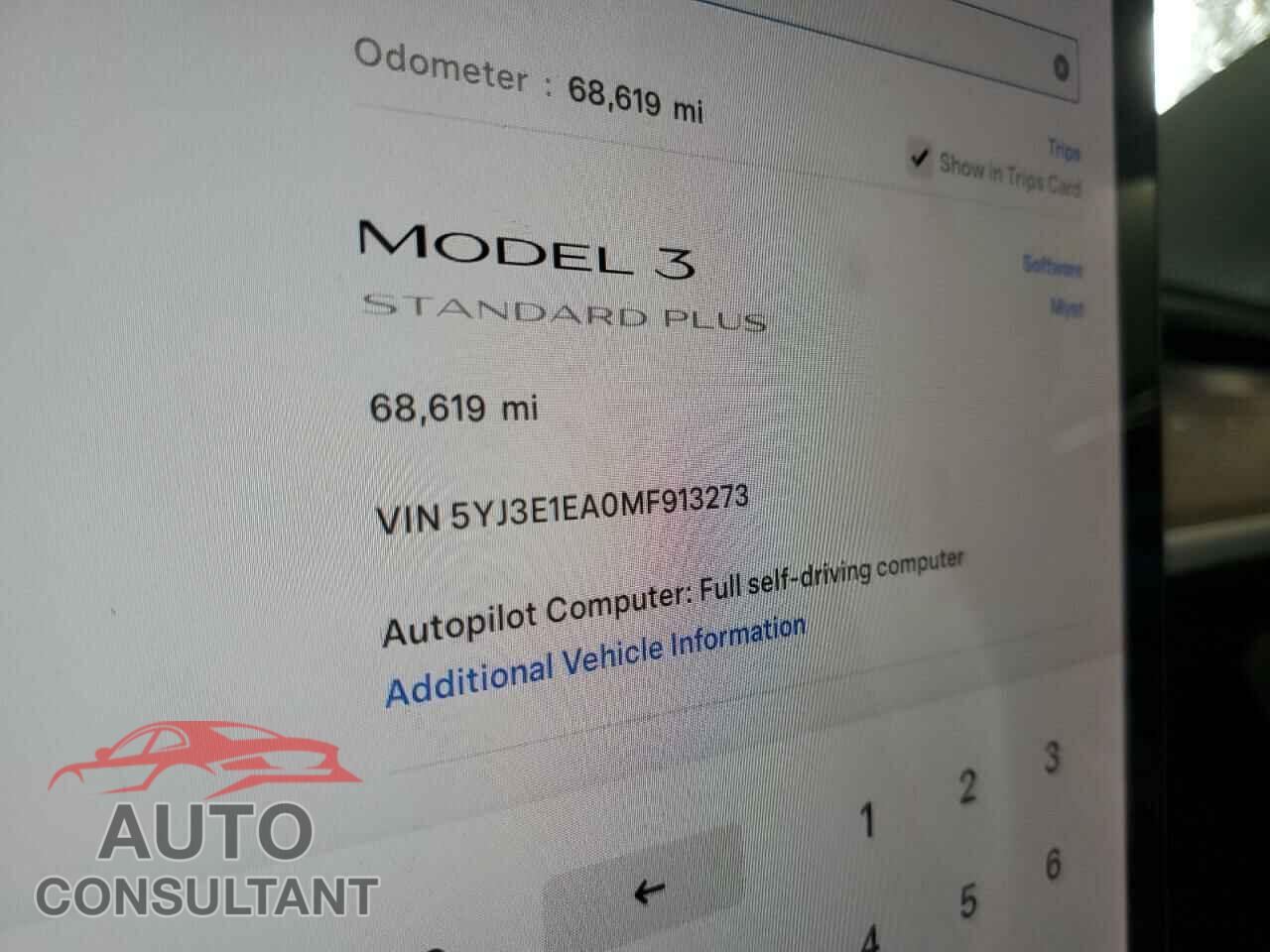 TESLA MODEL 3 2021 - 5YJ3E1EA0MF913273