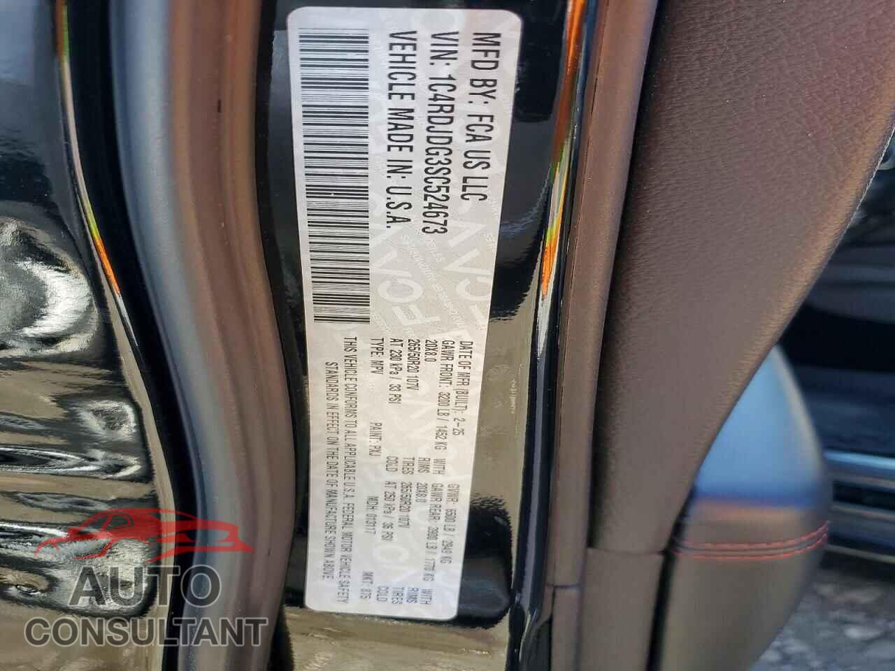 DODGE DURANGO 2025 - 1C4RDJDG3SC524673