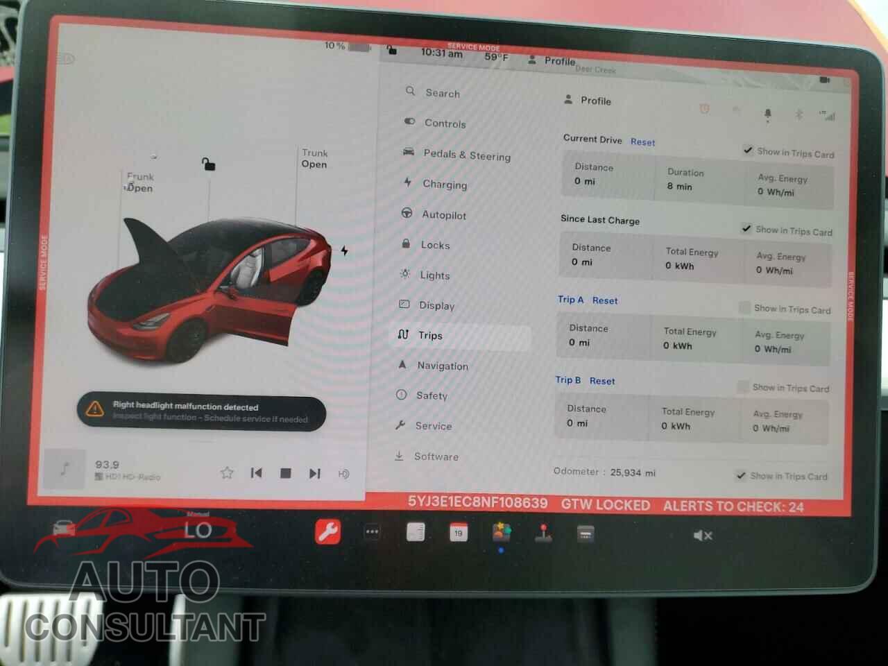 TESLA MODEL 3 2022 - 5YJ3E1EC8NF108639
