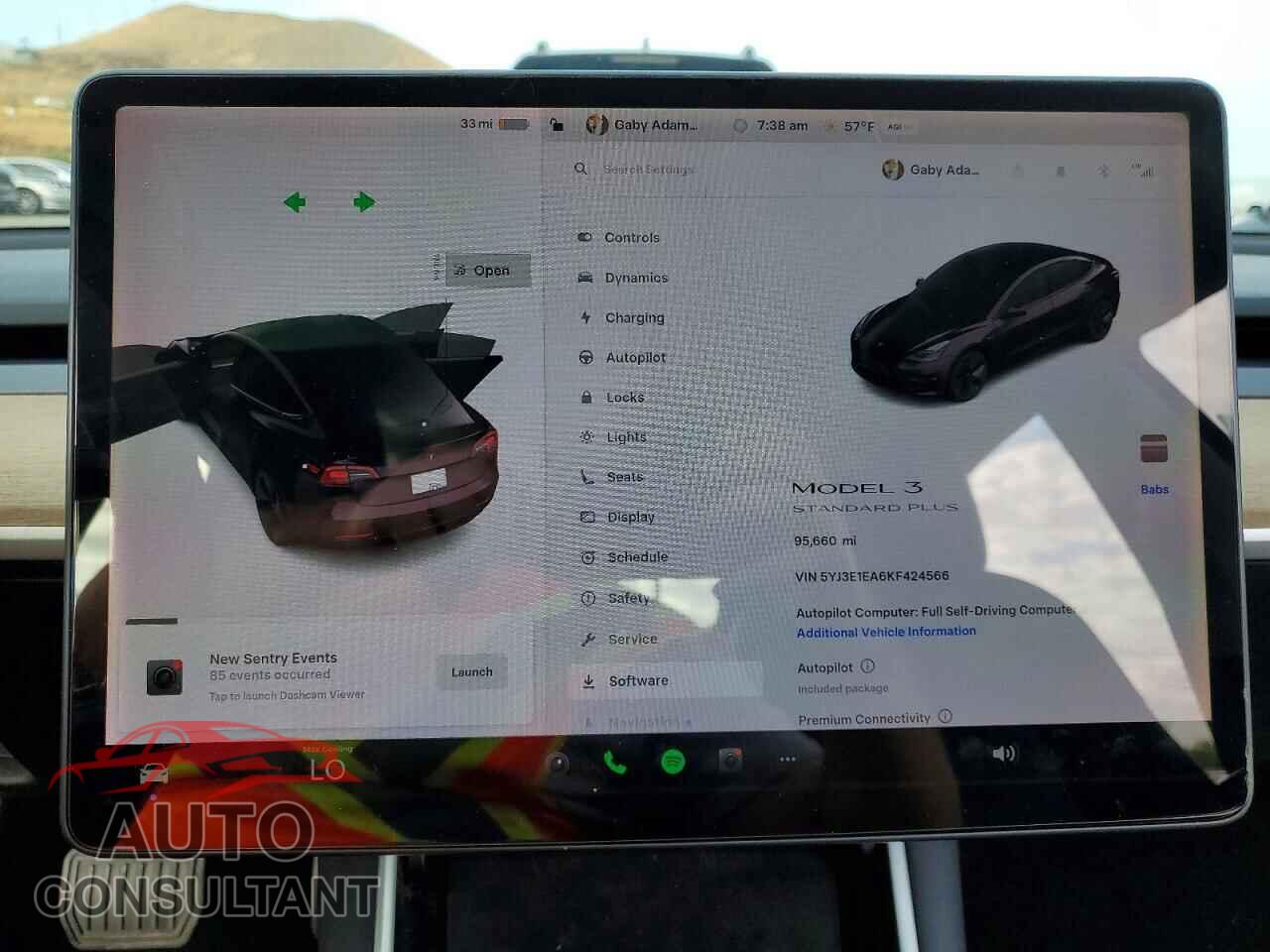 TESLA MODEL 3 2019 - 5YJ3E1EA6KF424566