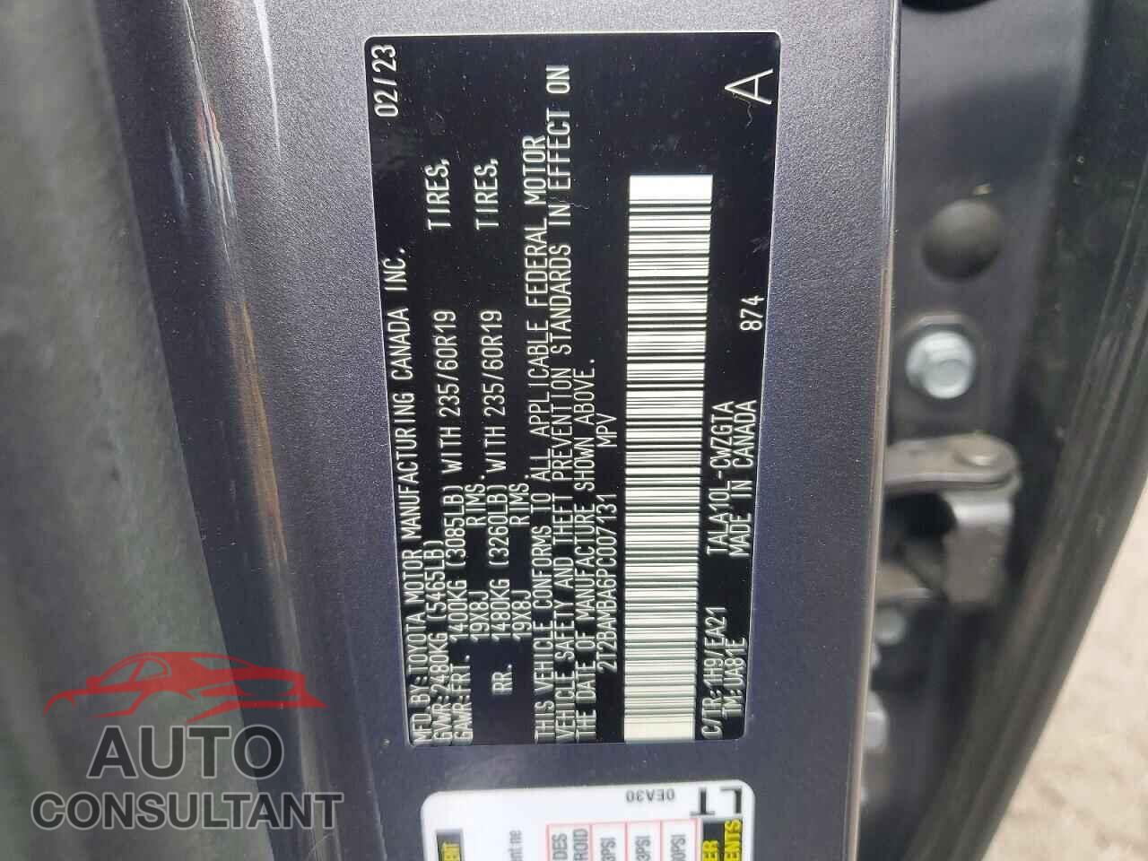 LEXUS RX350 2023 - 2T2BAMBA6PC007131