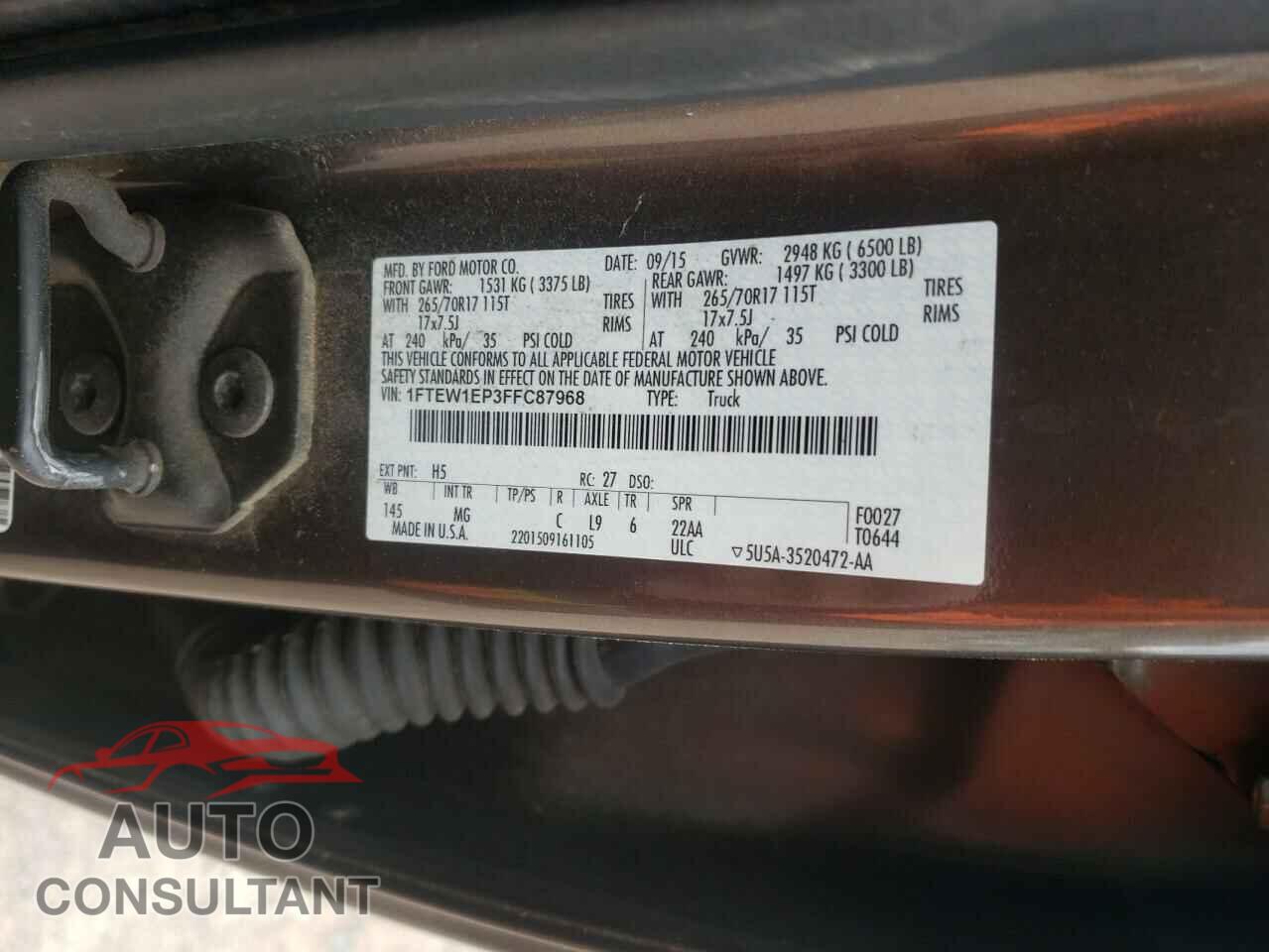 FORD F-150 2015 - 1FTEW1EP3FFC87968