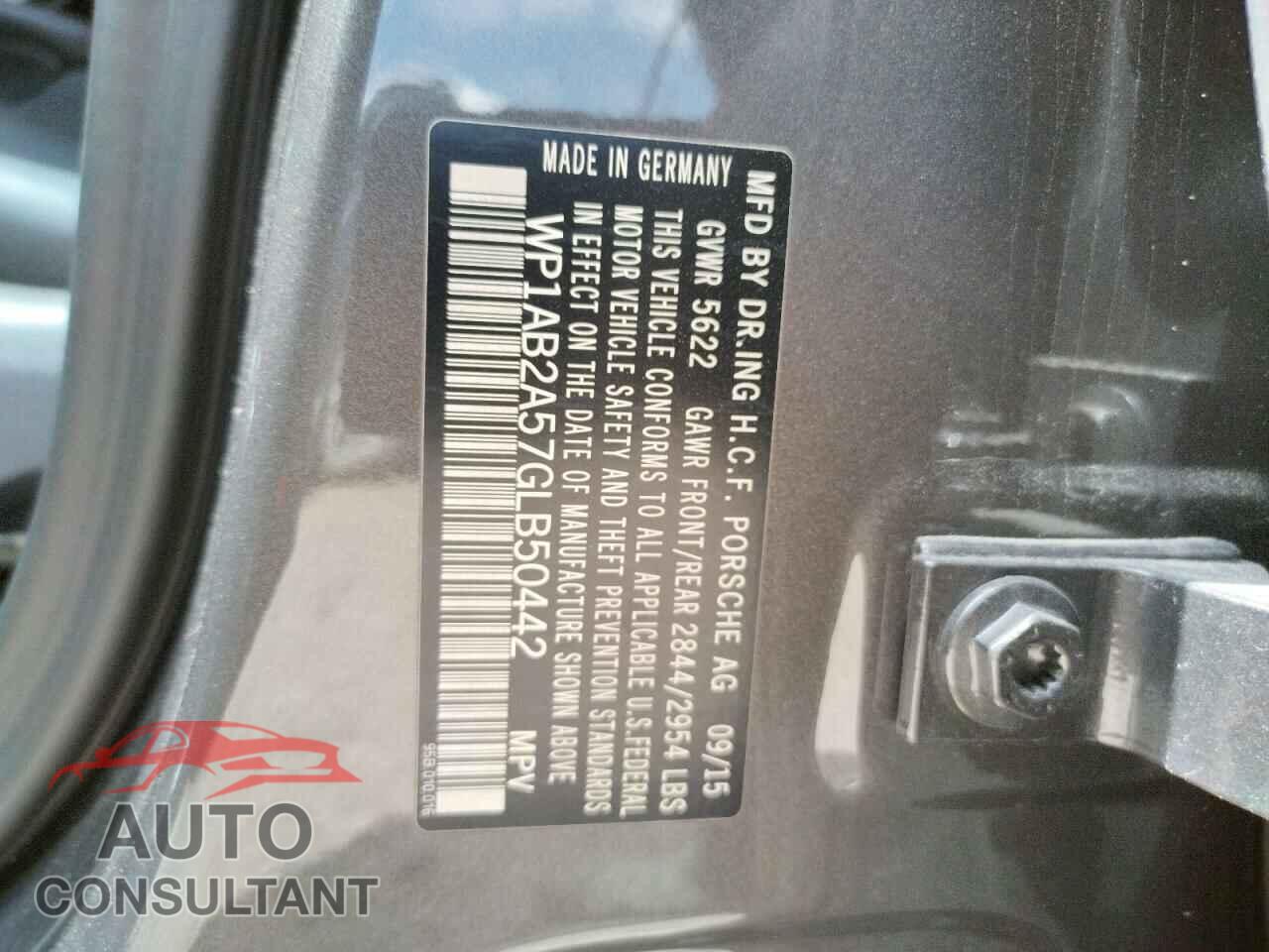 PORSCHE MACAN 2016 - WP1AB2A57GLB50442