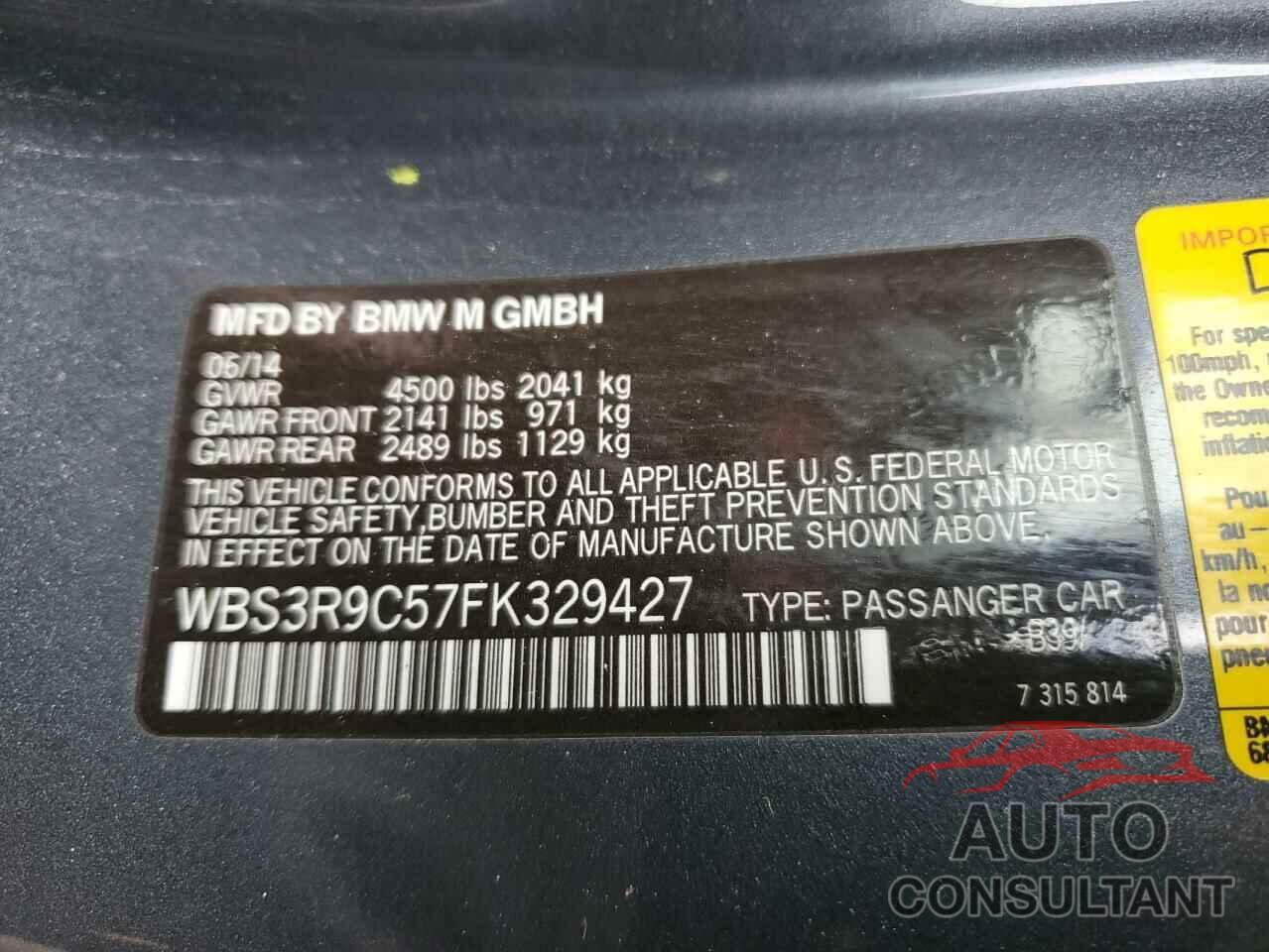 BMW M4 2015 - WBS3R9C57FK329427