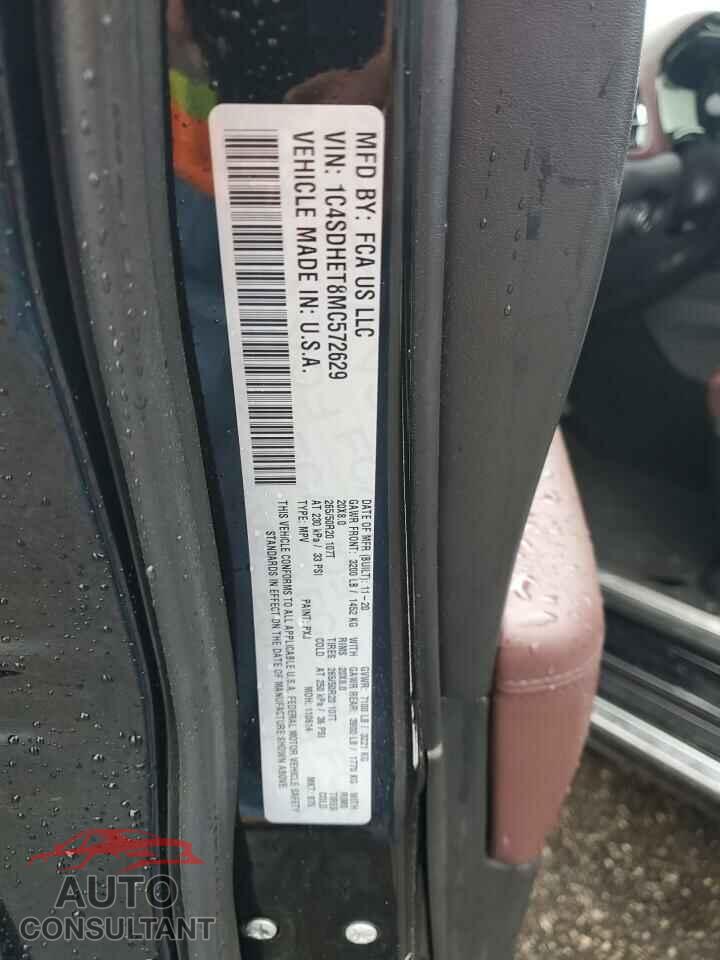 DODGE DURANGO 2021 - 1C4SDHET8MC572629