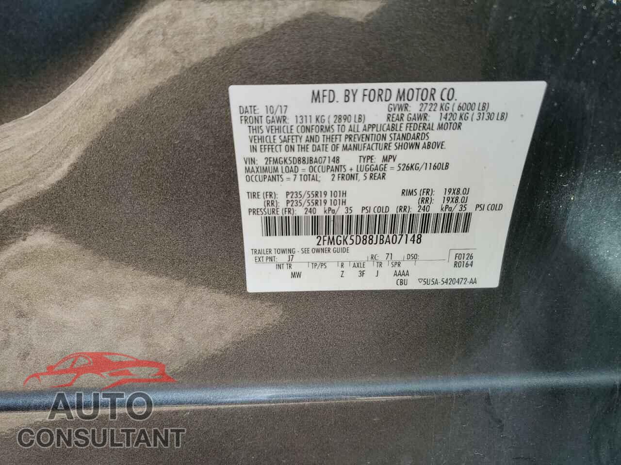 FORD FLEX 2018 - 2FMGK5D88JBA07148