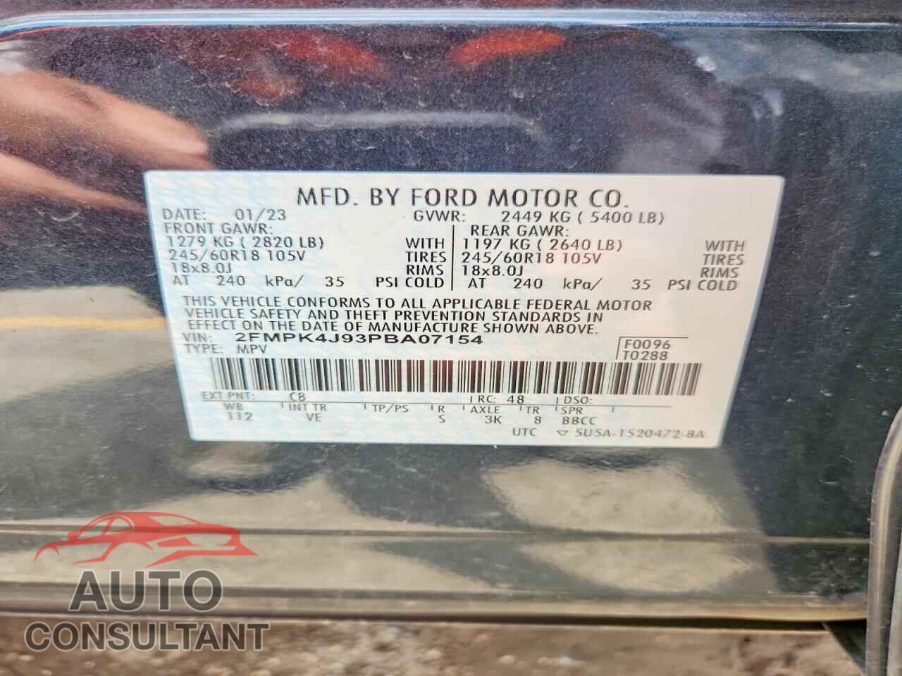 FORD EDGE 2023 - 2FMPK4J93PBA07154