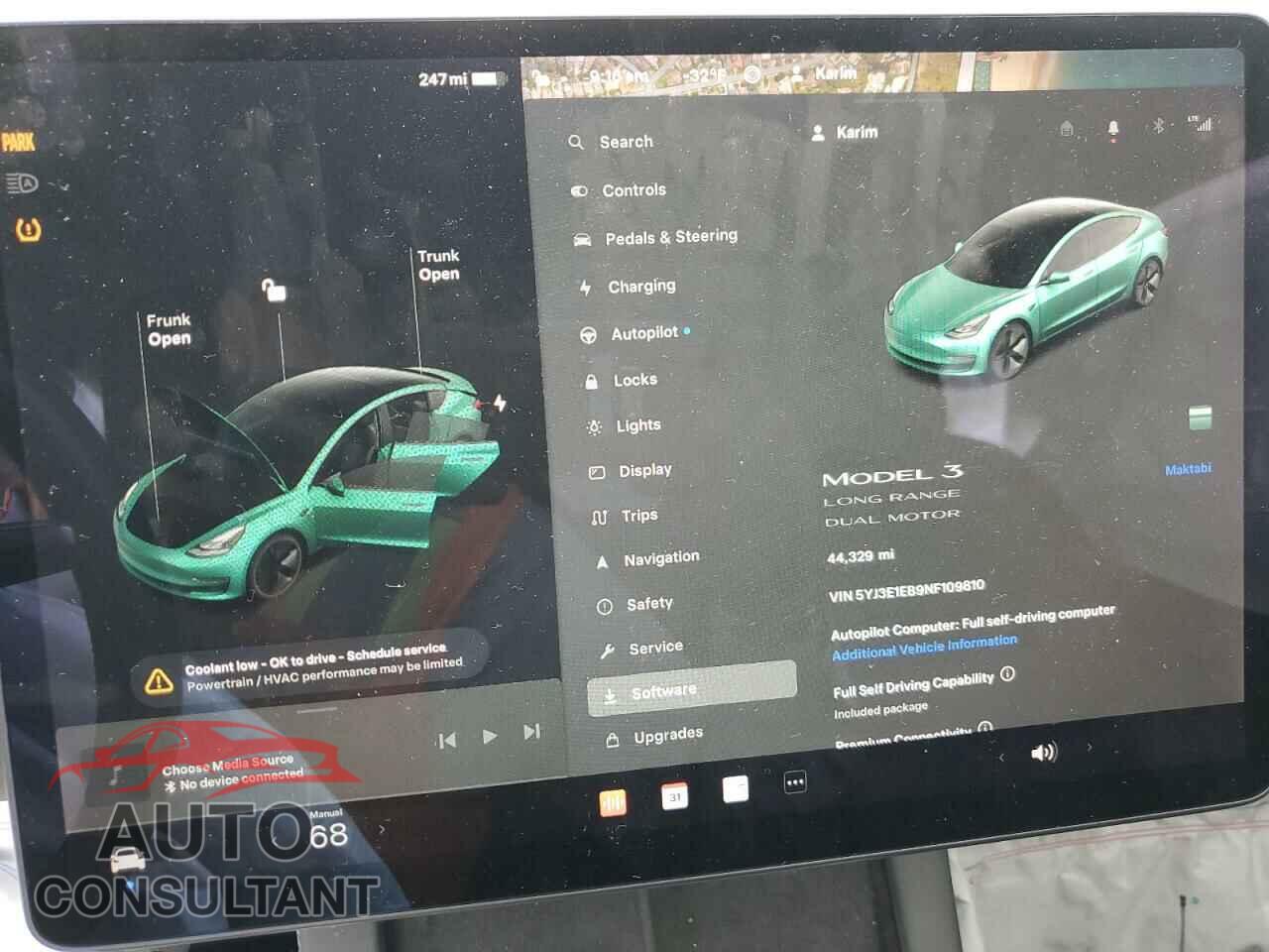 TESLA MODEL 3 2022 - 5YJ3E1EB9NF109810