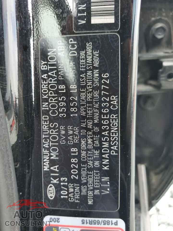 KIA RIO 2014 - KNADM5A36E6327726