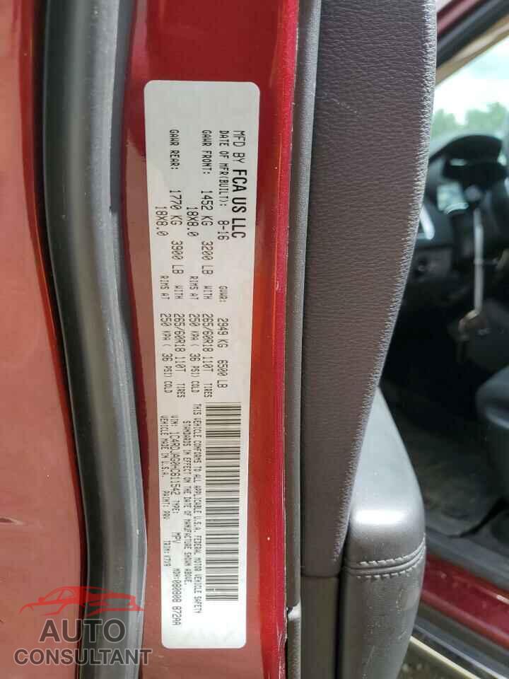DODGE DURANGO 2017 - 1C4RDJAG0HC611542