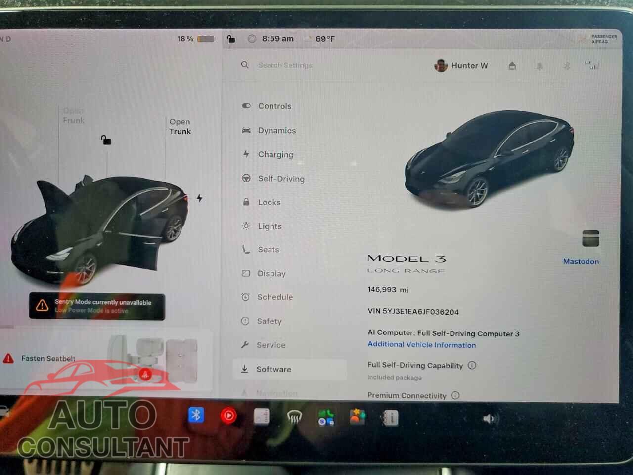 TESLA MODEL 3 2018 - 5YJ3E1EA6JF036204