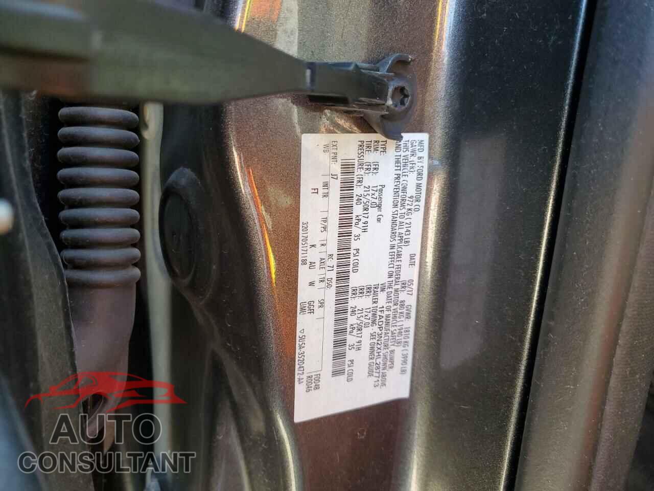 FORD FOCUS 2017 - 1FADP3N2XHL287713