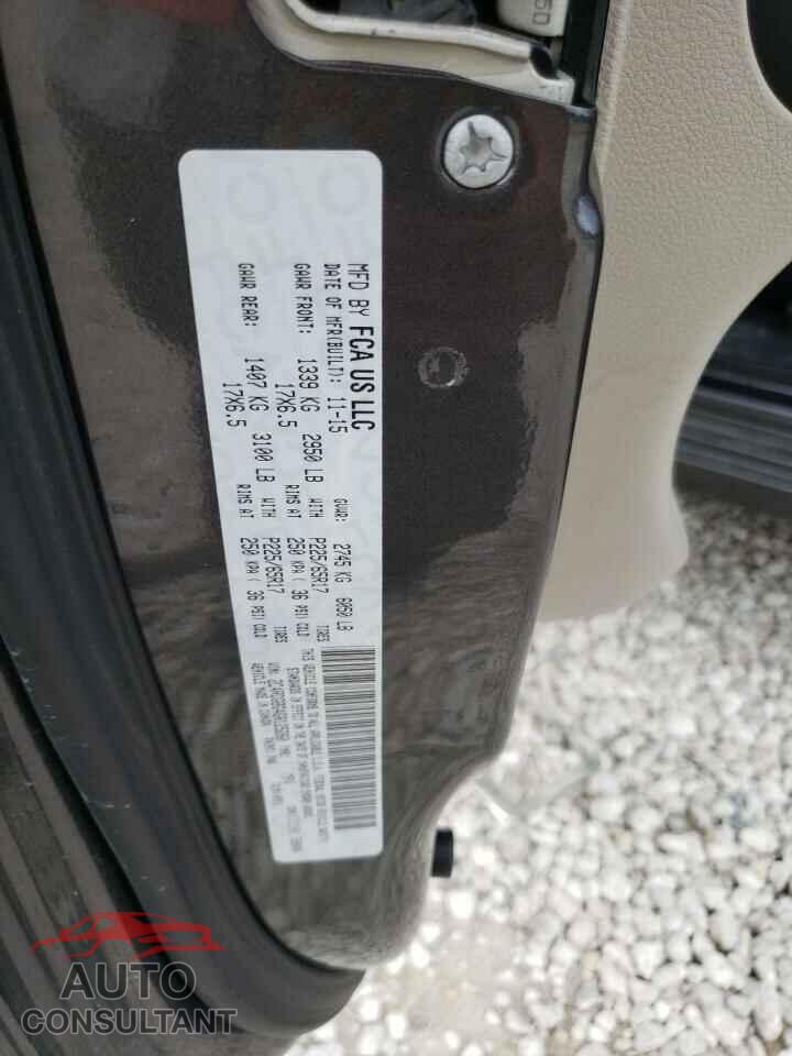 DODGE CARAVAN 2016 - 2C4RDGBG4GR125260