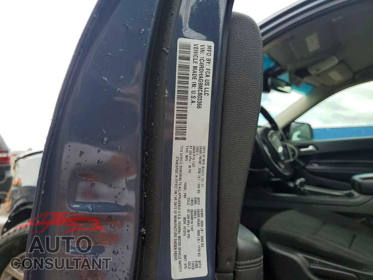 DODGE DURANGO 2021 - 1C4RDHAG9MC803366
