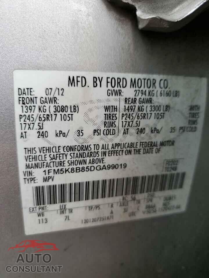 FORD EXPLORER 2013 - 1FM5K8B85DGA99019