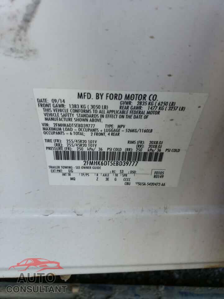 FORD FLEX 2014 - 2FMHK6DT5EBD39777
