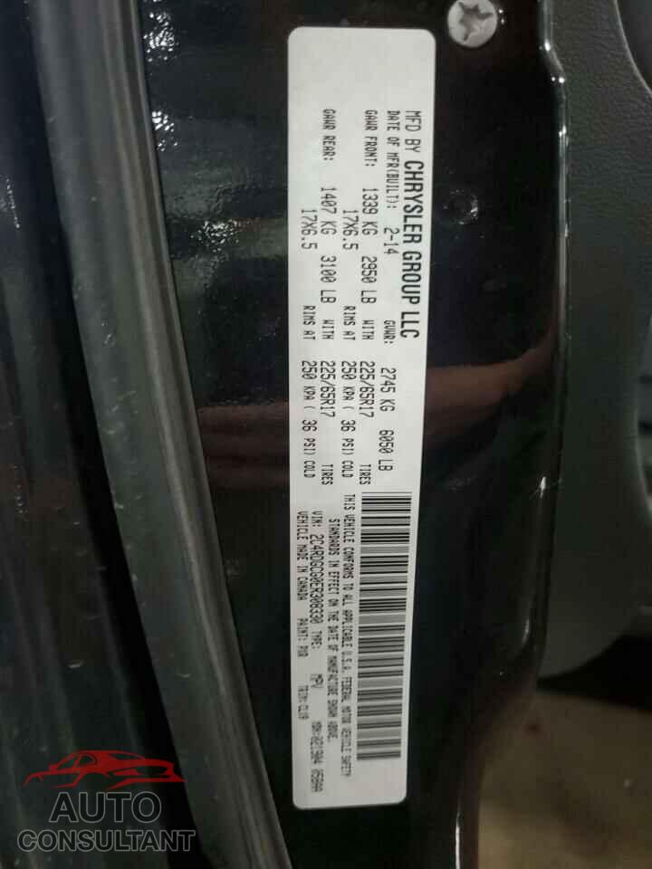 DODGE CARAVAN 2014 - 2C4RDGCG0ER308330