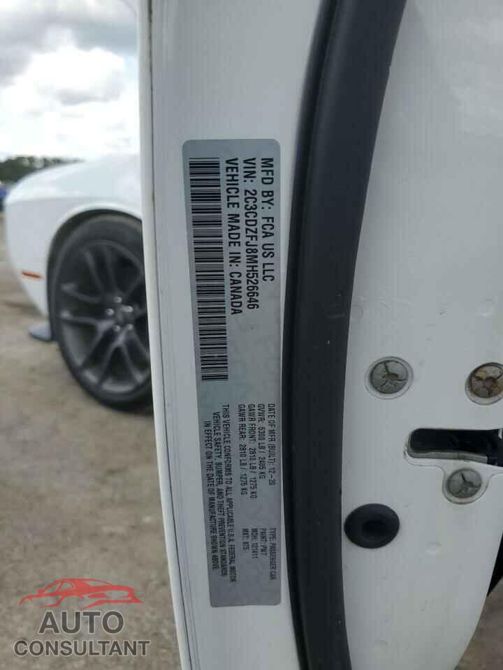 DODGE CHALLENGER 2021 - 2C3CDZFJ8MH526646