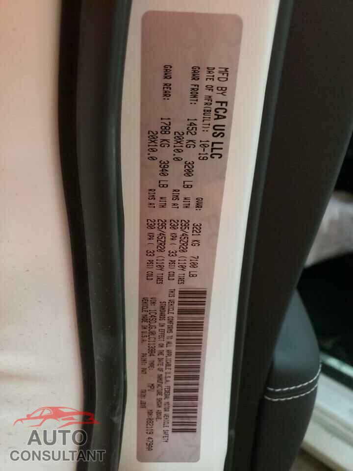 DODGE DURANGO 2020 - 1C4SDJGJ0LC113984