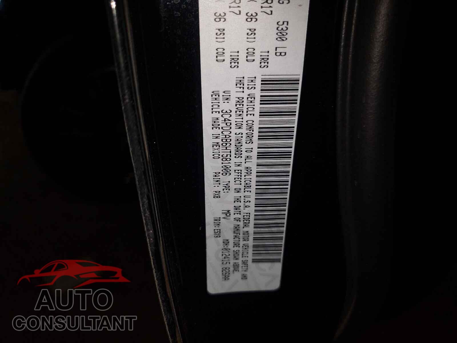 DODGE JOURNEY 2017 - 3C4PDCAB6HT581006