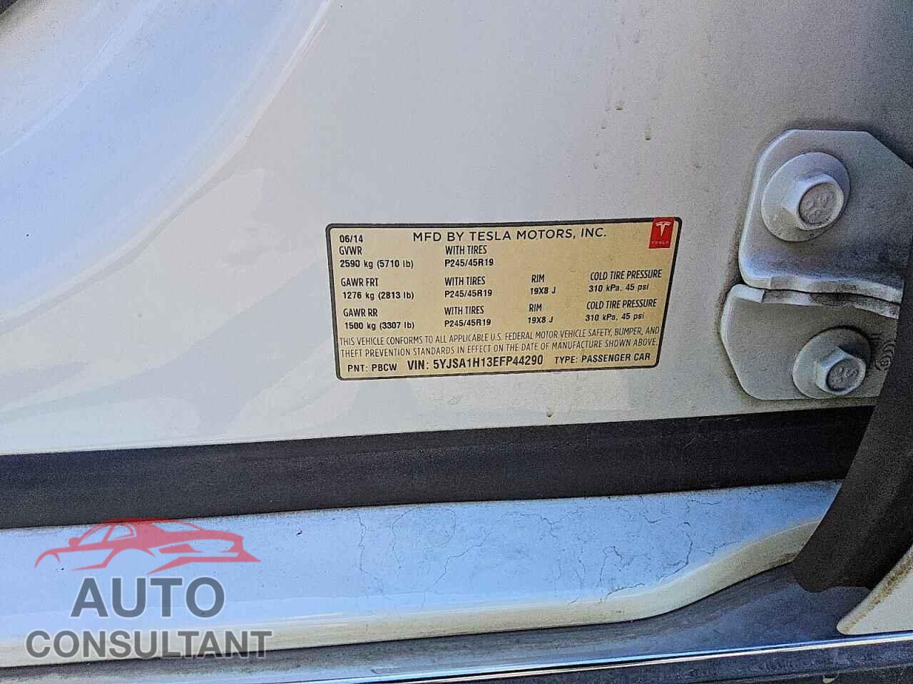 TESLA MODEL S 2014 - 5YJSA1H13EFP44290