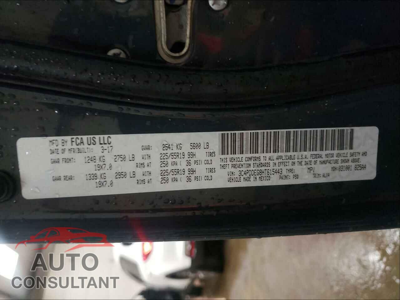 DODGE JOURNEY 2017 - 3C4PDDEG8HT615443
