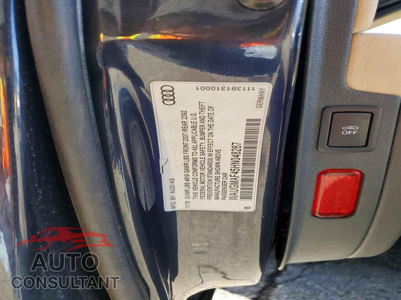 AUDI A4 2017 - WAUGMAF45HN048267
