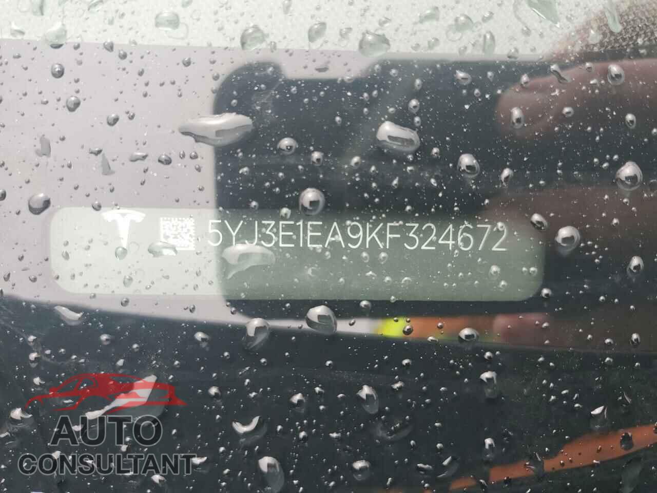 TESLA MODEL 3 2019 - 5YJ3E1EA9KF324672