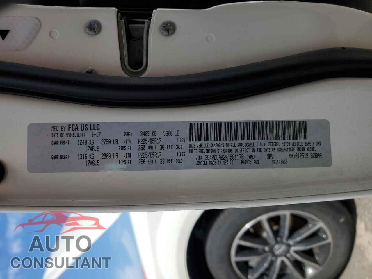 DODGE JOURNEY 2017 - 3C4PDCAB2HT581178