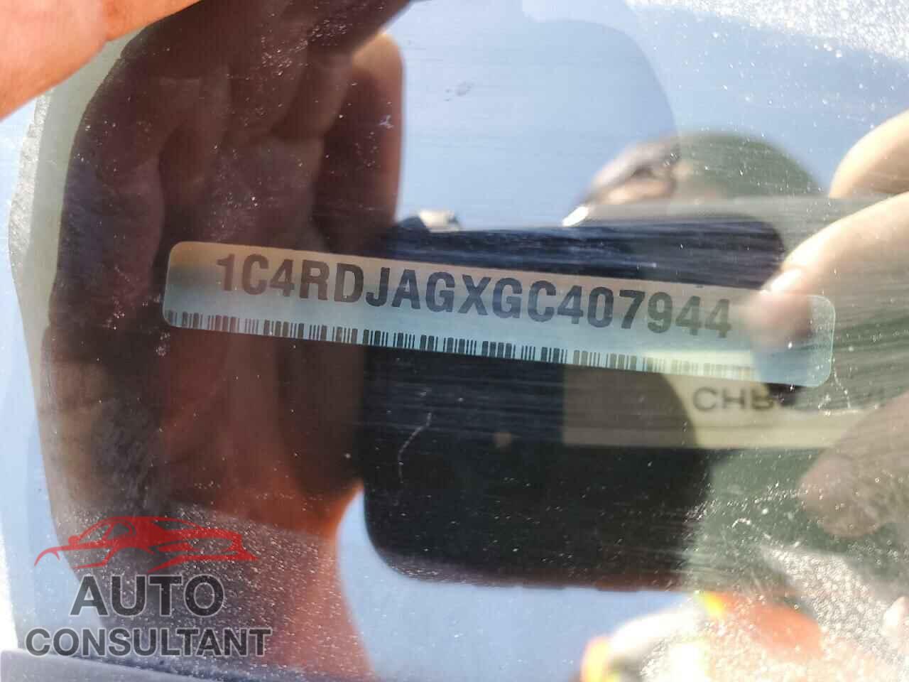 DODGE DURANGO 2016 - 1C4RDJAGXGC407944
