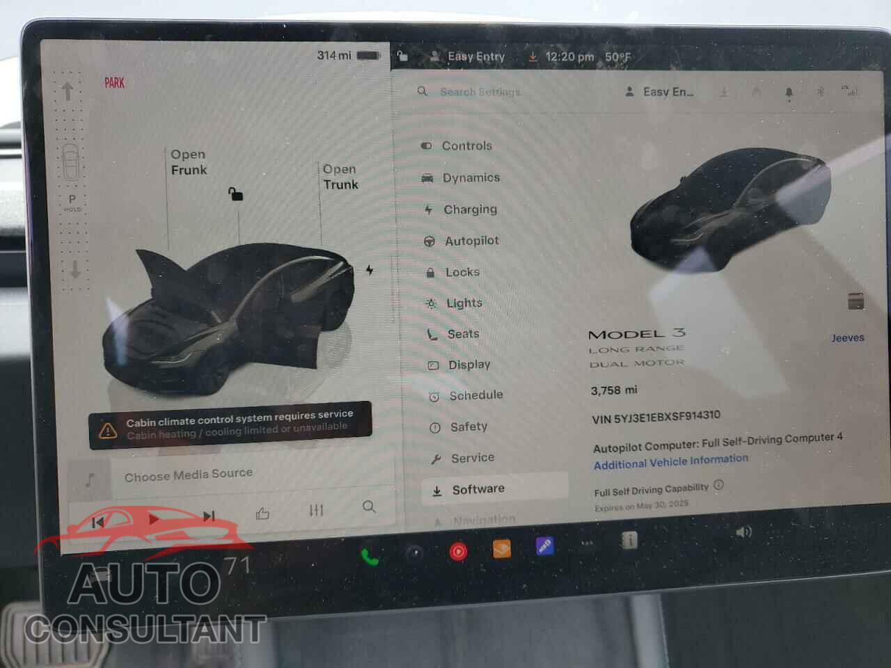 TESLA MODEL 3 2025 - 5YJ3E1EBXSF914310