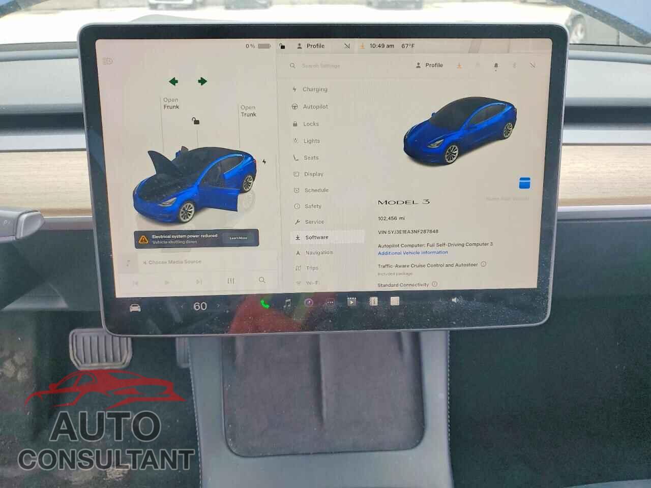 TESLA MODEL 3 2022 - 5YJ3E1EA3NF287848