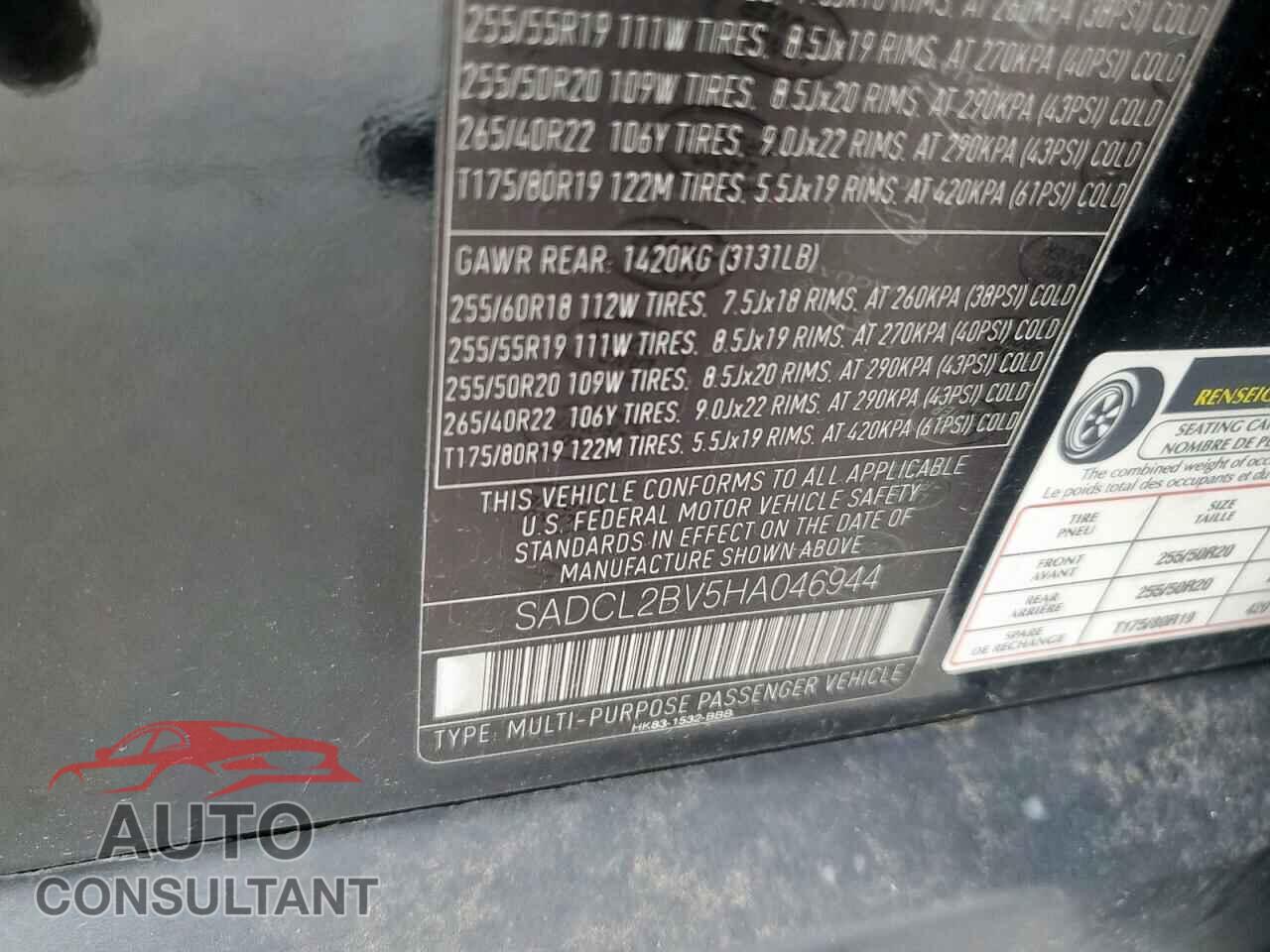 JAGUAR F-PACE 2017 - SADCL2BV5HA046944