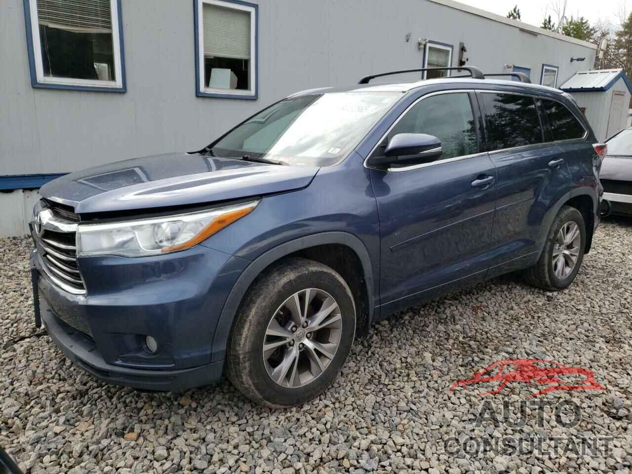 TOYOTA HIGHLANDER 2015 - 5TDJKRFHXFS110110